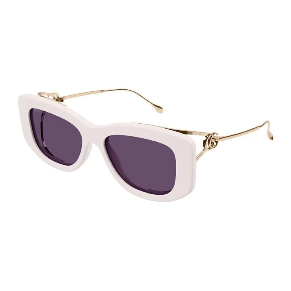 NEW GUCCI SUNGLASSES IVORY VIOLET WOMEN EYEWEAR GUCCI GG1566S 003